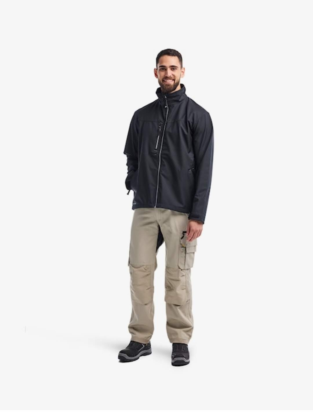 Men's Black Softshell Wind & Waterproof Jacket